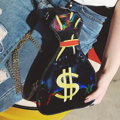 Малка чанта Black Money Bag