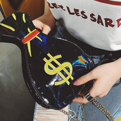 Малка чанта Black Money Bag