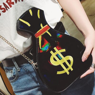 Малка чанта Black Money Bag