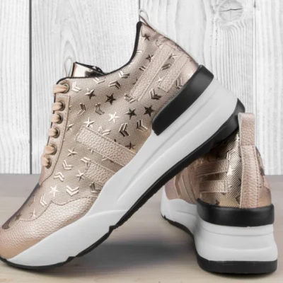 Дамски обувки Stripes and Stars Gold
