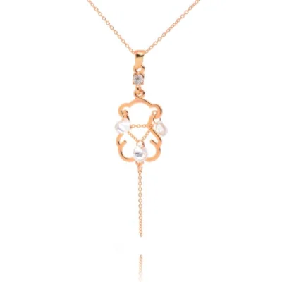 Колие Gold Crystal Bear