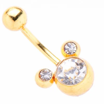 Обеца за пъп Gold Mickey