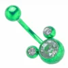 Обеца за пъп Green Mickey