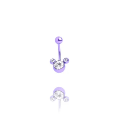Обеца за пъп Purple Mickey