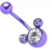 Обеца за пъп Purple Mickey