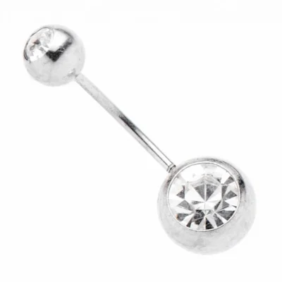 Обеца за пъп White Crystal