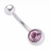 Обеца за пъп Pink Crystal