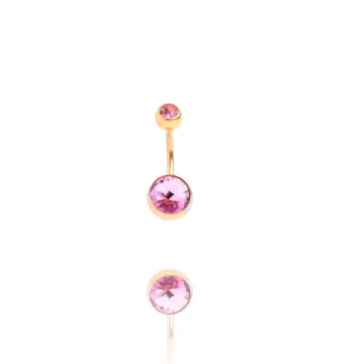 Обеца за пъп Pink Crystal