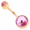 Обеца за пъп Pink Crystal