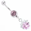 Обеца за пъп Crystal Heart
