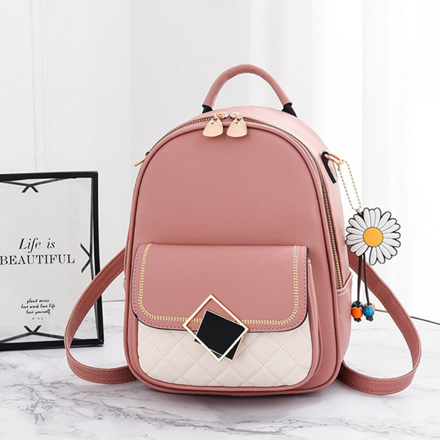 product_2936_38375 Дамска чанта - раница Nora Pink - снимка 2