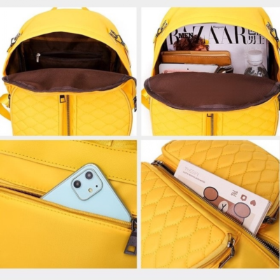 Дамска чанта - раница Yellow Ladybug