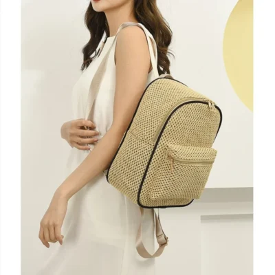 Дамска раница Wicker Beige