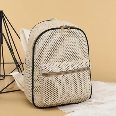 Дамска раница Wicker White