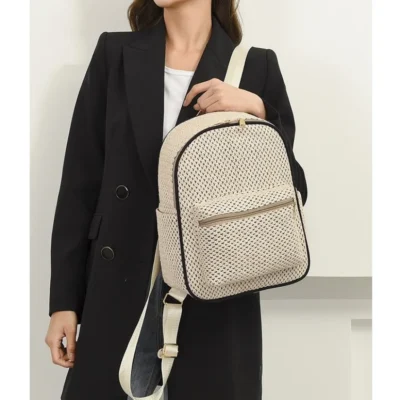 Дамска раница Wicker White