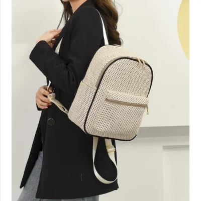 Дамска раница Wicker White
