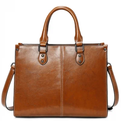 Дамска чанта Естествена кожа Brown 1001