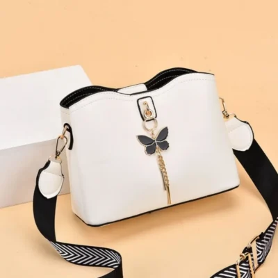 Дамска чантичка Butterfly White