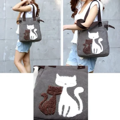 Ежедневна дамска чанта Cat Grey