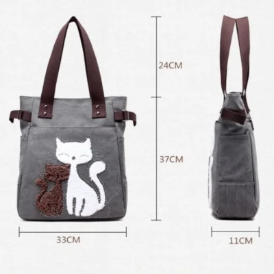 Ежедневна дамска чанта Cat Grey