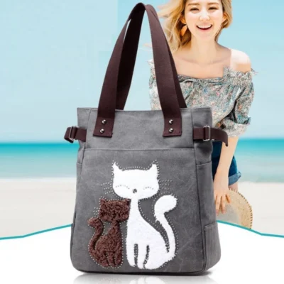 Ежедневна дамска чанта Cat Grey