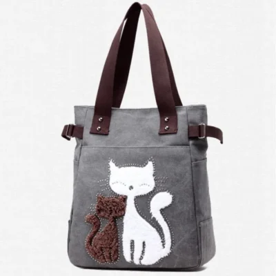 Ежедневна дамска чанта Cat Grey