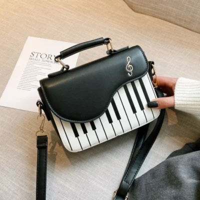Малка дамска чанта Piano Black - снимка 2
