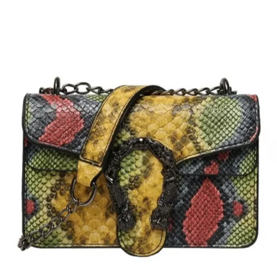 Малка чанта Snake Yellow
