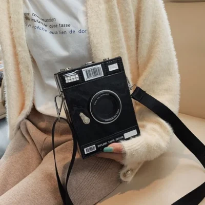Малка чантичка Camera Black
