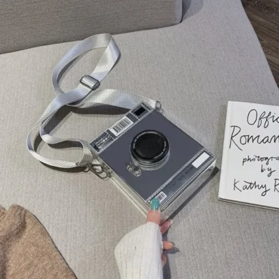 Малка чантичка Camera Silver