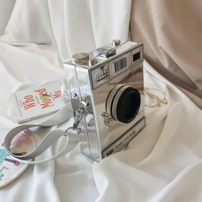 Малка чантичка Camera Silver
