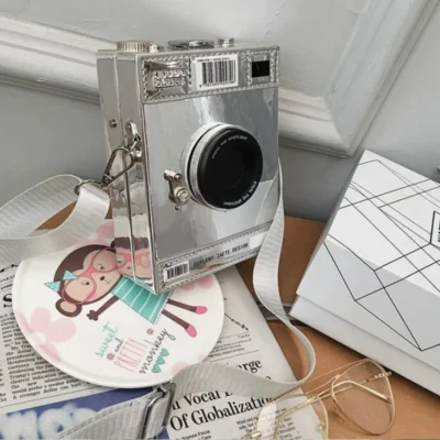 Малка чантичка Camera Silver