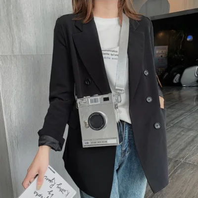 Малка чантичка Camera Silver