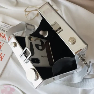 Малка чантичка Camera Silver