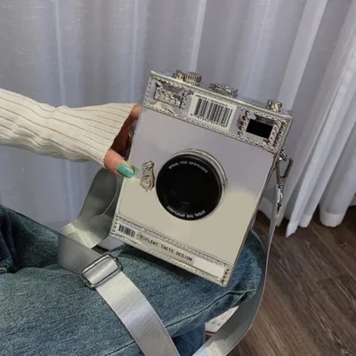 Малка чантичка Camera Silver
