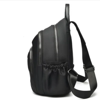 Дамска раница от плат Black 1096 - черна