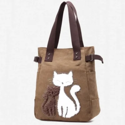 Ежедневна дамска чанта Cat Brown