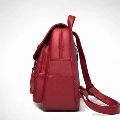 Стилна дамска раница Red b1125 - червена