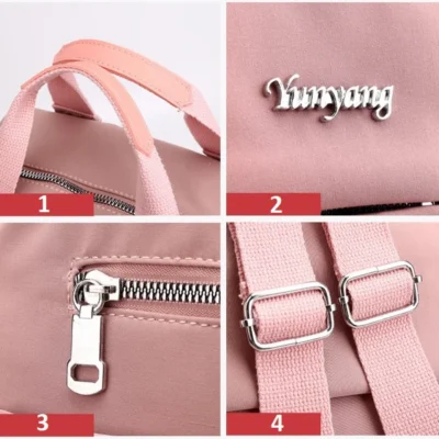 Умна раница с USB Pink 1130 - светло розова