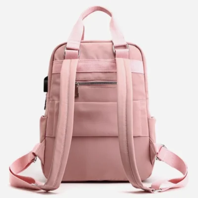 Умна раница с USB Pink 1130 - светло розова