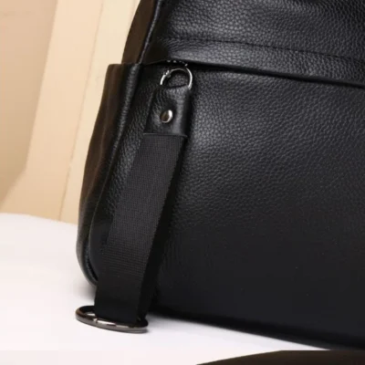 Дамска раница Естествена кожа Black 1157 - черна