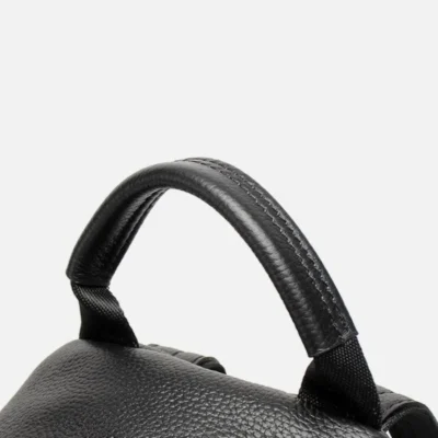 Дамска раница - чанта от естествена кожа Black 1161 - черна