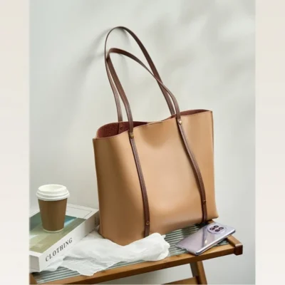 Дамска чанта от естествена кожа Brown 1155 - кафява