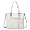 Дамска чанта от естествена кожа White 1159 - бяла