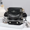 Малка дамска чанта кожена Black 1167 - черна