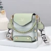 Малка дамска чанта кожена Green 1167 - зелена