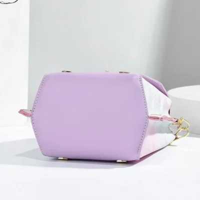 Малка дамска чанта кожена Purple 1168 - лилава