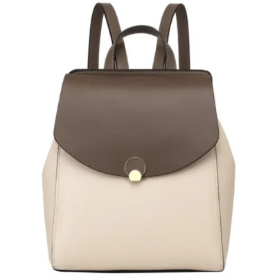 Дамска раница от естествена кожа Beige 993 - бежова