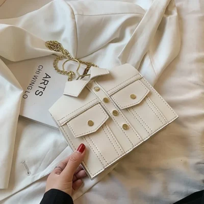 Малка дамска чанта Beige Jacket - бежова