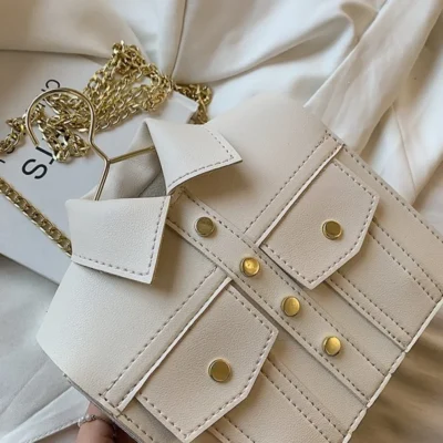 Малка дамска чанта Beige Jacket - бежова